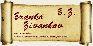 Branko Živankov vizit kartica